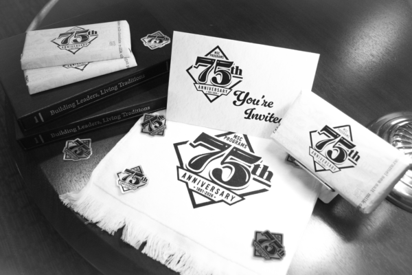75th Anniversary Items such as stickers, chocolate and more!