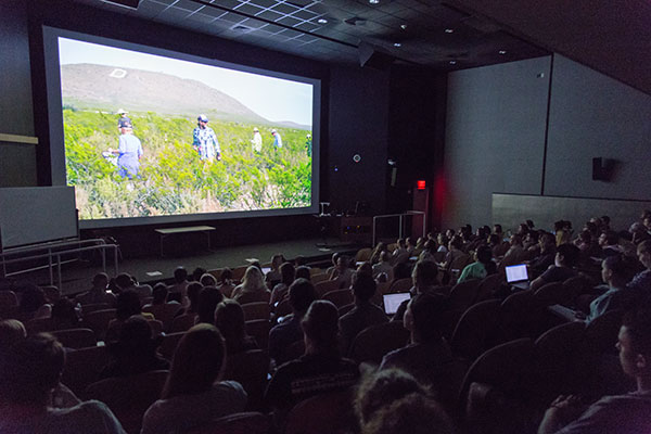 A screening of a movie, something MSC Aggie Cinema specializes in.